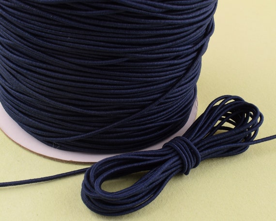 Dark Blue Elastic Cord,1.5mm Round Elastic Draw Cord Rope,jewelry