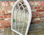 Large Decorative Church Gothic Arched Door Metal Frame Garden Wall Mirror 100cm