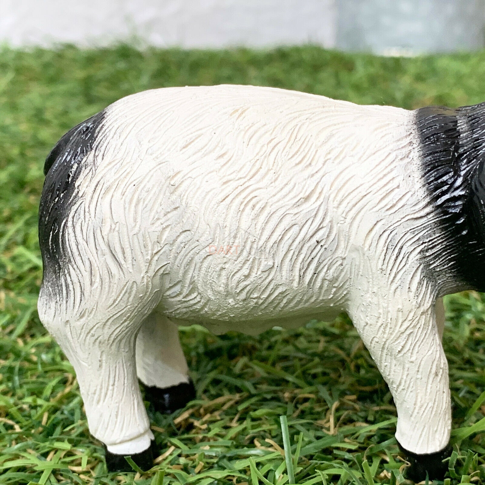 Miniature Resin Garden Decor Black White Pig Farm Animal | Etsy
