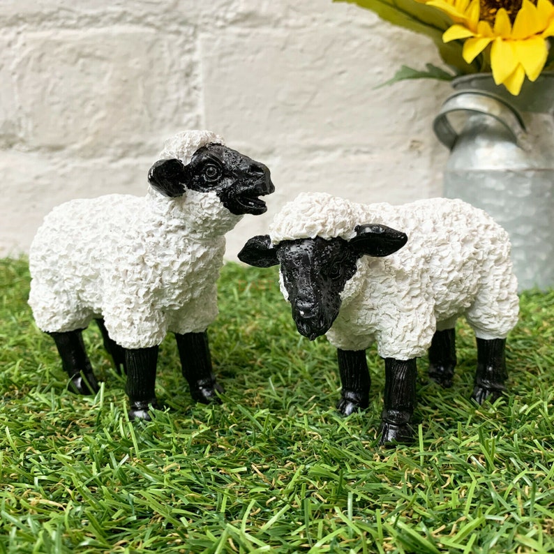 Miniature Resin Home Garden Decor Sheep Lamb Farm Animal | Etsy