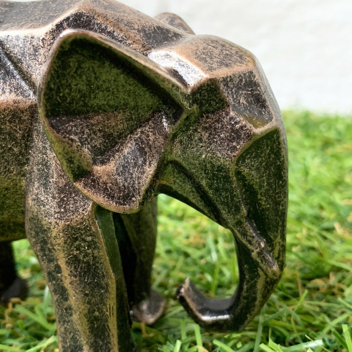 bronze elephant garden statue