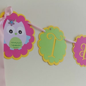 Owl Birthday Banner, Owl Party Banner, Owl Party, Owl Party Decoration