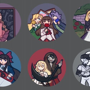 RPG Maker Horror Game Buttons | 1.25&quot; | Pin-back & Magnet