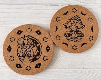 Shadow Vanilla Cork Coasters | 4"