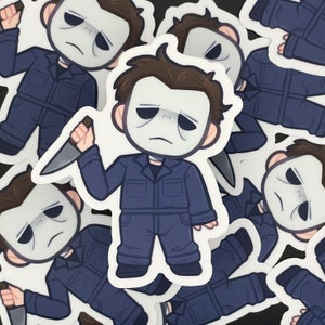 Pegatina de Michael Myers / 3.5" / Impermeable / Apto para lavavajillas
