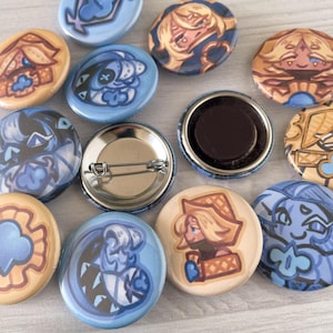 Shadow Vanilla Buttons | 1.25&quot; | Pin-back & Magnet