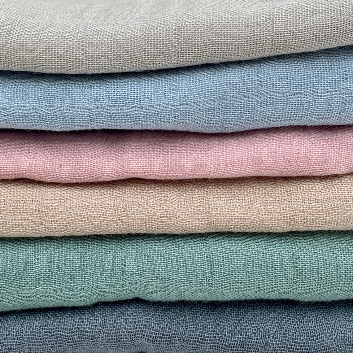 Bamboo cotton muslin 3pack cloth Grey Green baby gift Etsy