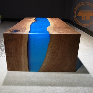 Doppel Wasserfall Couchtisch-Seite Tisch-Konsole Tisch-Epoxy | Etsy