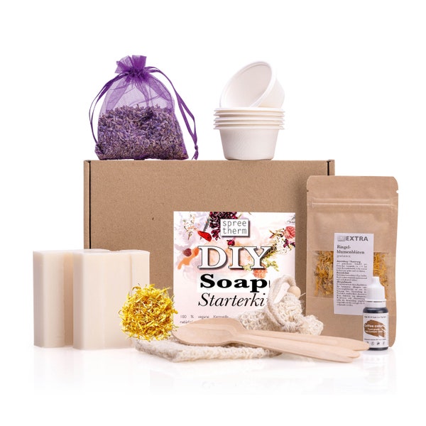 Soap self DIY set of spreetherm incl. vegan curd soap, soap bag... # soap self DIY set adults # soap self DIY children