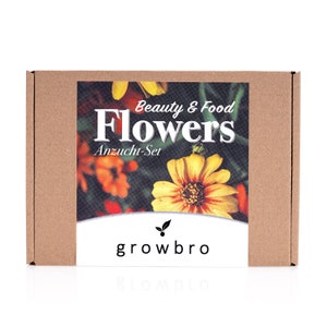 growbro - FLOWER POWER - Eetbare bloemen kweekset, uw zadenmix voor eetbare bloemen & bijenweide zaden # Planten cadeau