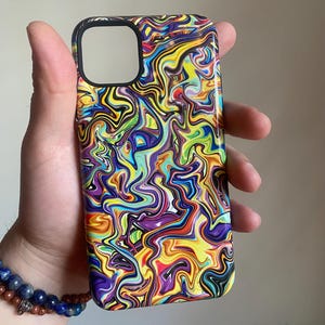 Colorful Abstract Phone Case, Vibrant Design, Tough Cases for Protection, Unique Gift for Art Lovers, Stylish Mobile Accessory, Phone