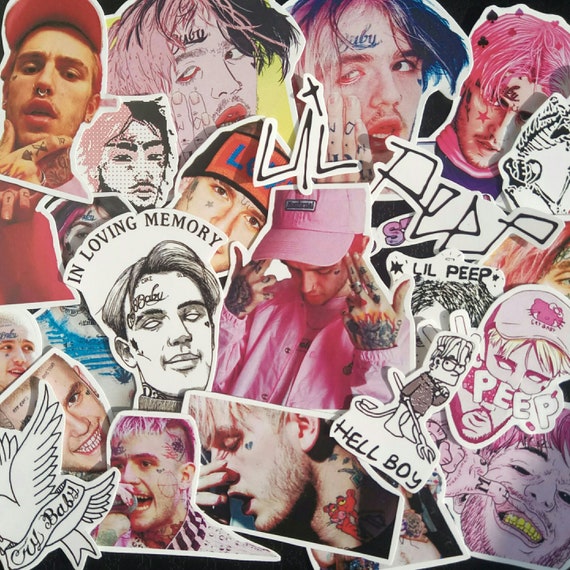 Lil Peep Stickers paper or vinyl 23 pcs pack | Etsy