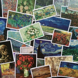 Van Gogh Stickers paper or vinyl 27 pcs