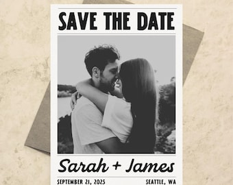Save the Date Template Editable – Printable Wedding Announcement – DIY Save Our Date Card – Instant Download - Digital Invite