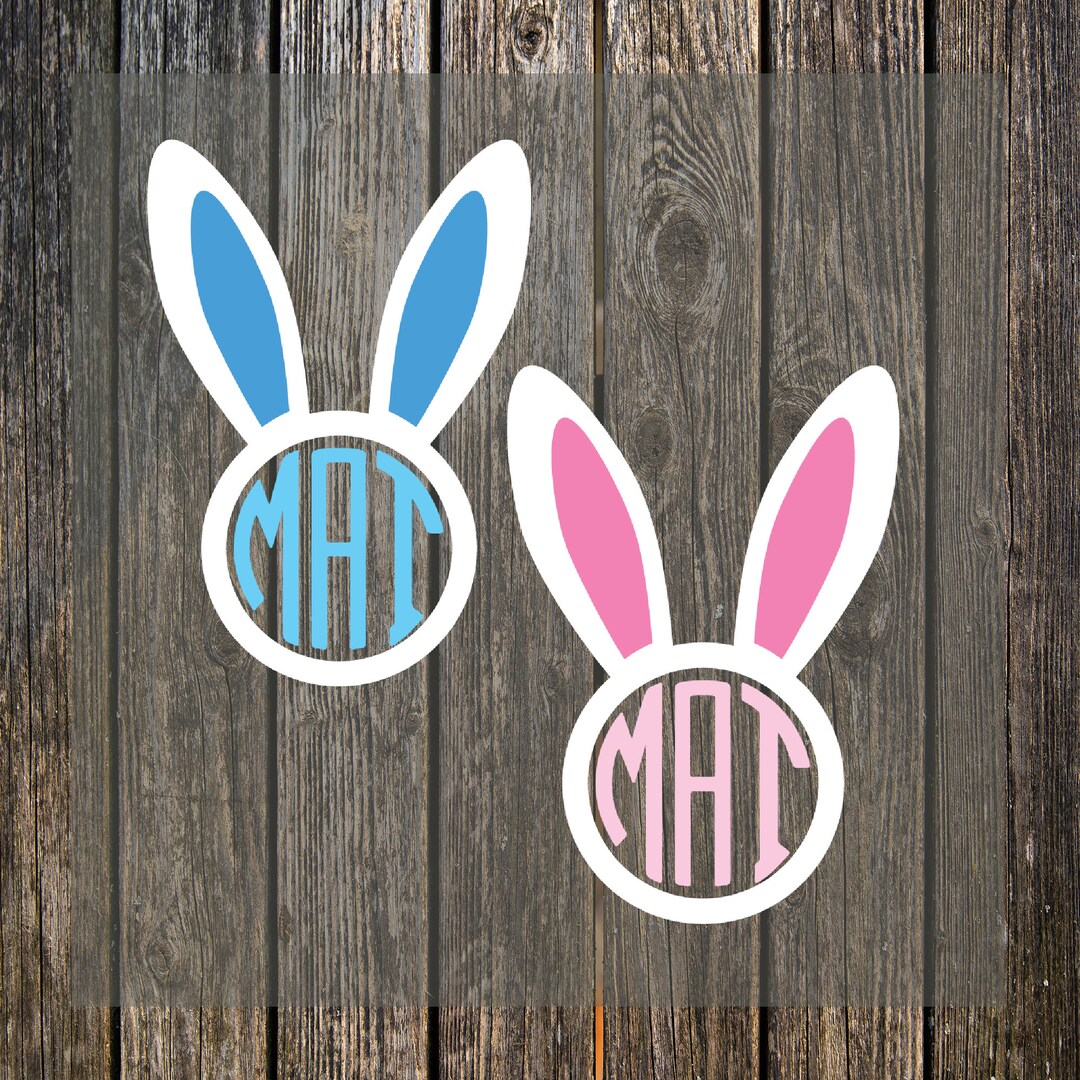 Monogram Bunny SVG - Easter Bunny SVG - Monogram SVG for Easter - Put a ...