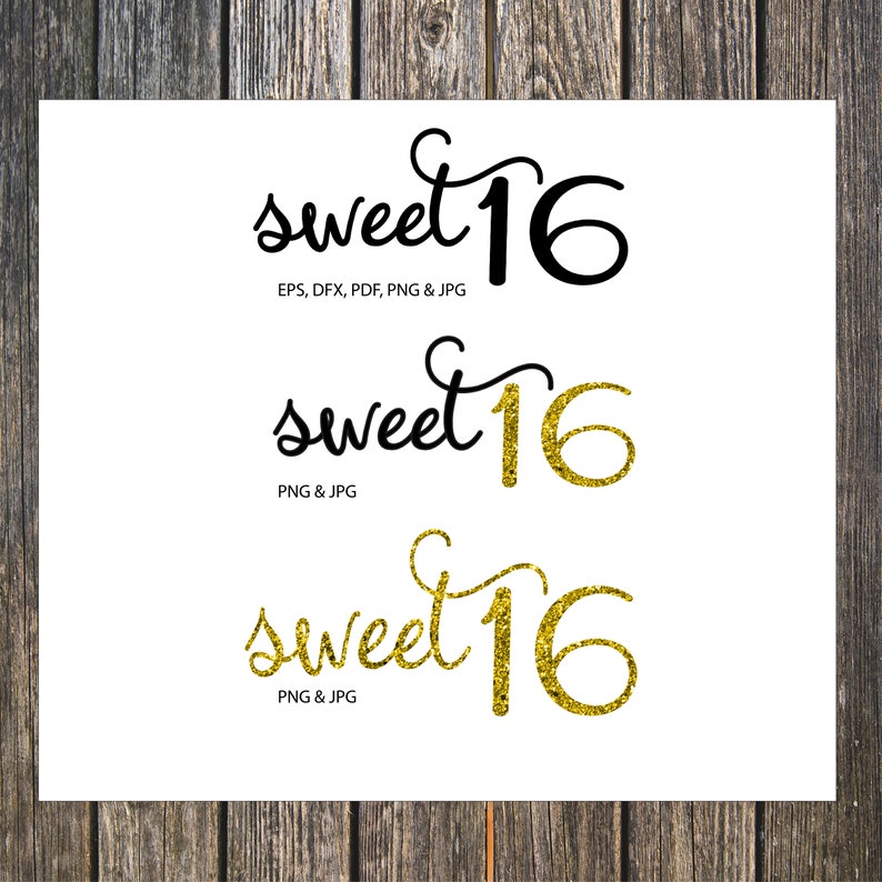 Download Sweet 16 SVG Cute 16th Birthday SVG for all your Sweet 16 ...
