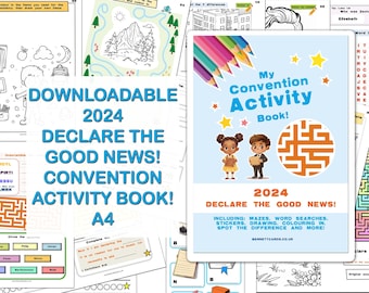 Digital Printable | JW Kids Convention Activity Book | Print at home |A4| 2024 “Declare the Good News!" JW Convention Book | Children's Book