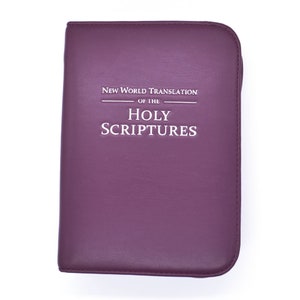 NWT Bible Cover Zipped Faux Leather Purple