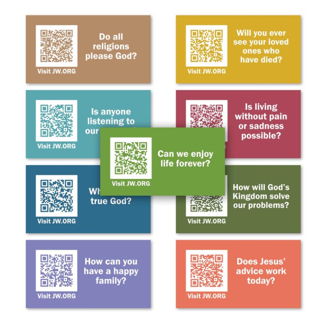 60 X Stickers - JW QR Code Questions - Matching the Mini Tracts - Etsy