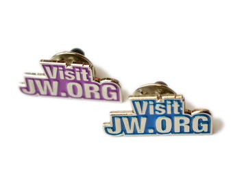 Metal Pin Badge - Visit JW.ORG - Embossed Metal