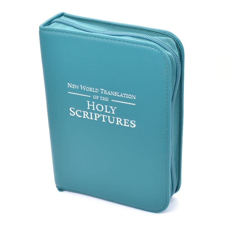 NWT Bible Cover Zipped Faux Leather Teal