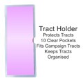 JW Ministry Slim Tract Holder - 10 Pocket Clear Slim Tract Holder