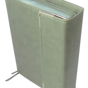 NWT Bible Cover | PU Leather Premium Deluxe Grey Leather 2013 Standard Bible Cover | Magnetic Flap Closure