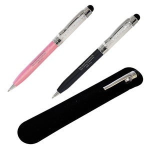 Metal Stylus Crystal Pen - JW - Baptism Gift - Scripture