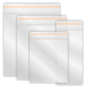 JW Ministry | Protective Poly Bags Packs - Clear - Sealable Flap - Different sizes available | Tracts | Magazines | Books