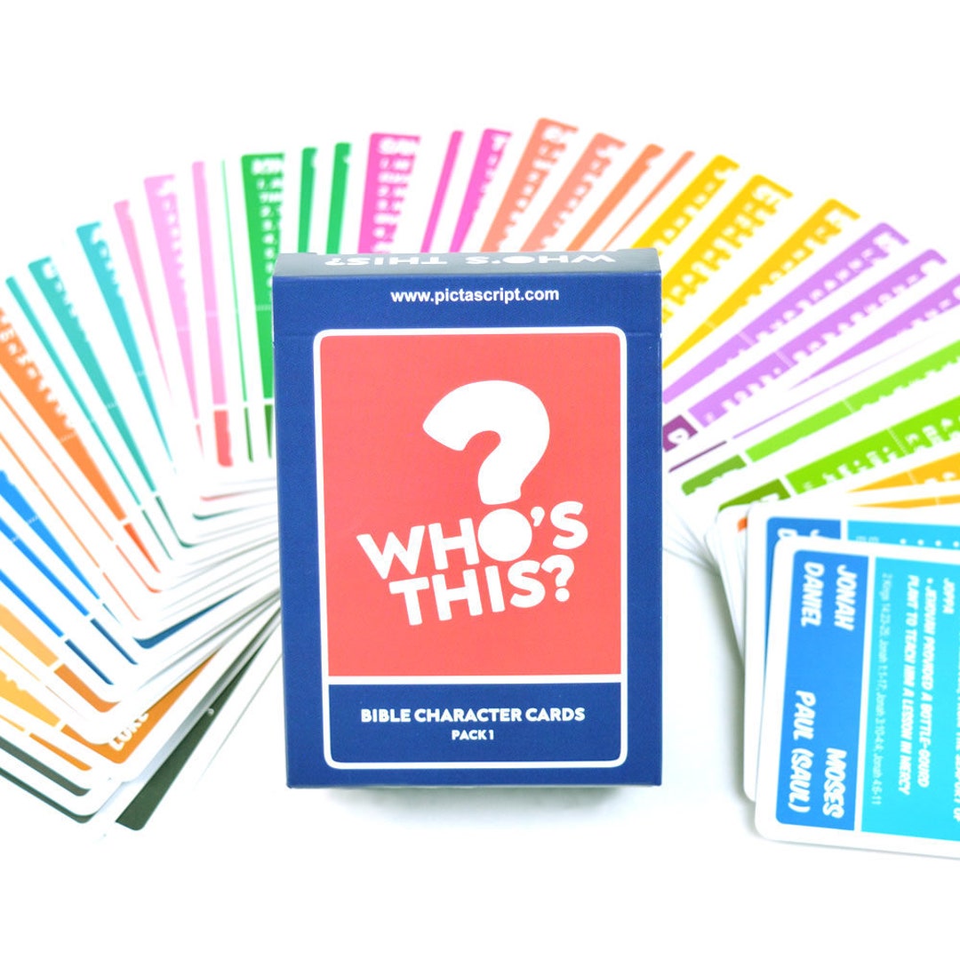 Who's This the Bible Character Card Game - Etsy