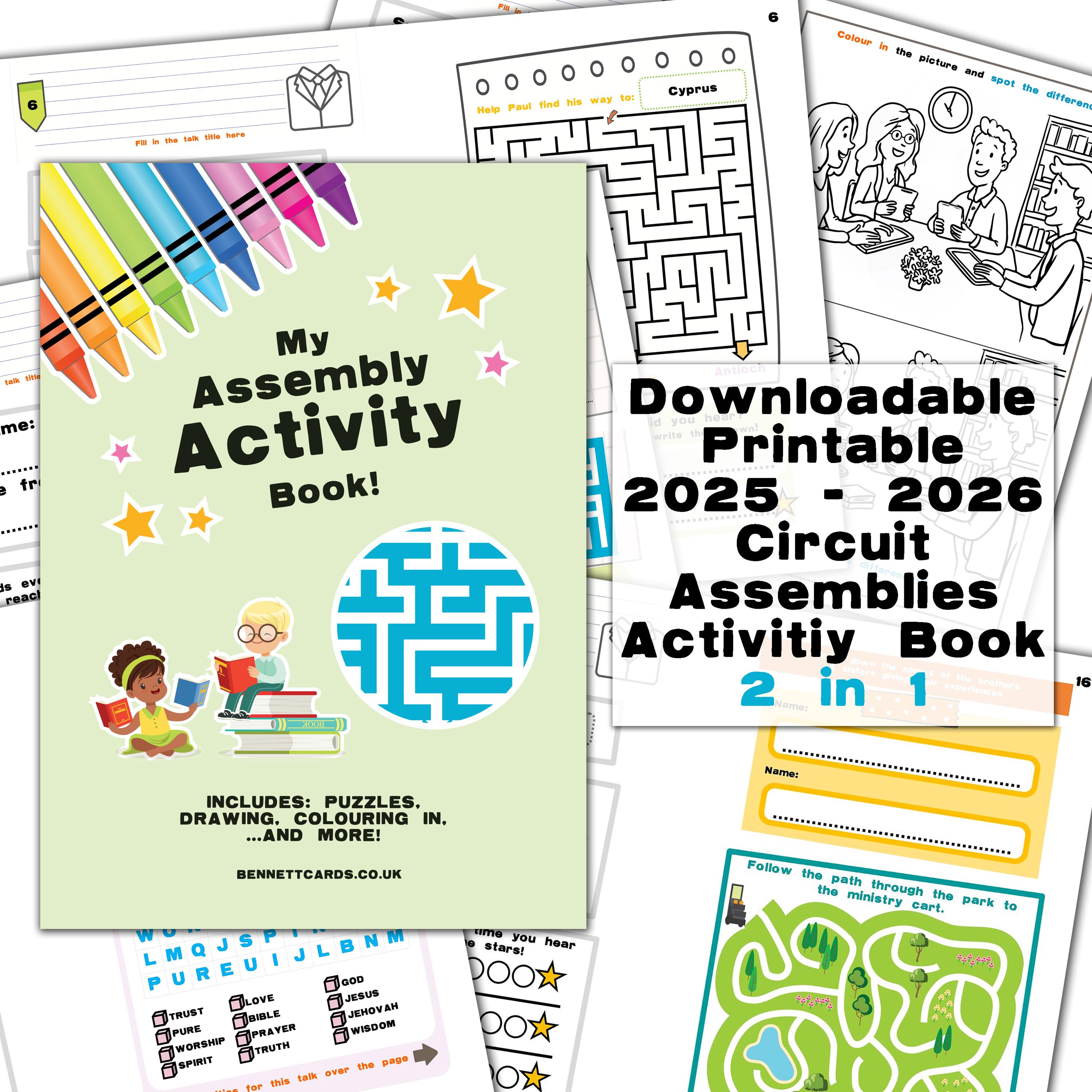Digital Printable | JW Kids Kids 2025-2026 Assemblies Notepad Activity ...