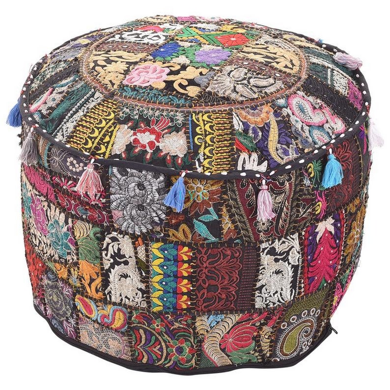 Floor pouf cushion cover Indian pouf ottoman meditation Etsy
