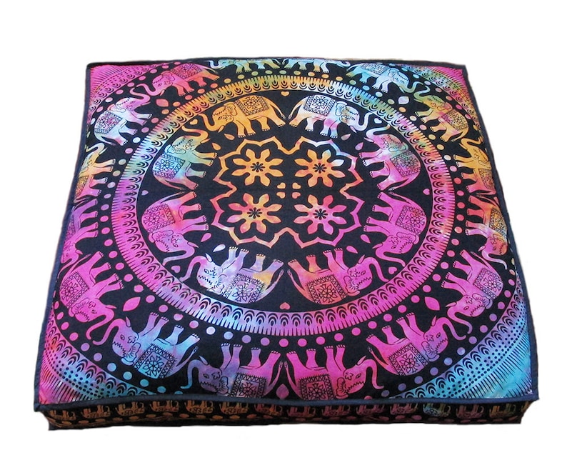 Ombre Mandala Cotton Floor Cushion Pillow Cover Indian Square Pet Dog Bed 35x35/"