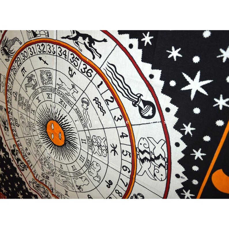 Zodiac Wall Hanging Queen Astrology Tapestry Handmade Twin Etsy