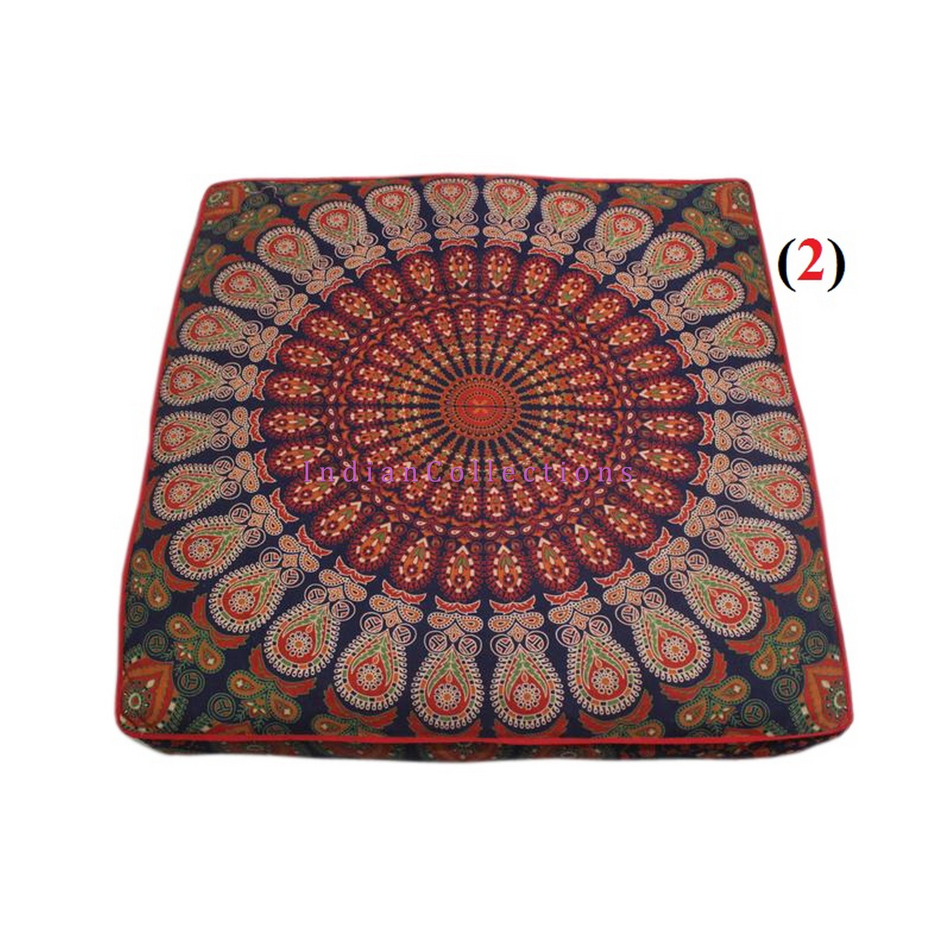 Cojín de suelo grande Cojín de meditación Cubierta de otomano | Etsy