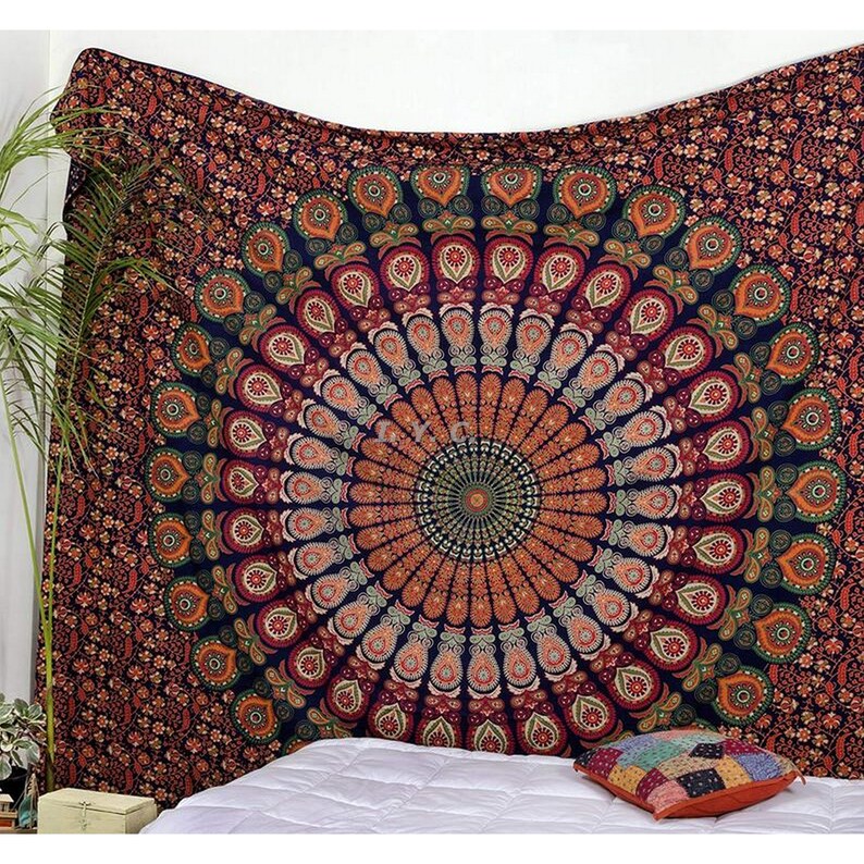 Mandala Wall Hanging Bed Sheets Large Bedroom Dorm Decor, Indian Wall Tapestry Mandala Wall Hanging Bed Sheets Large Bedroom Dorm Decor, Indian Wall Tapestry