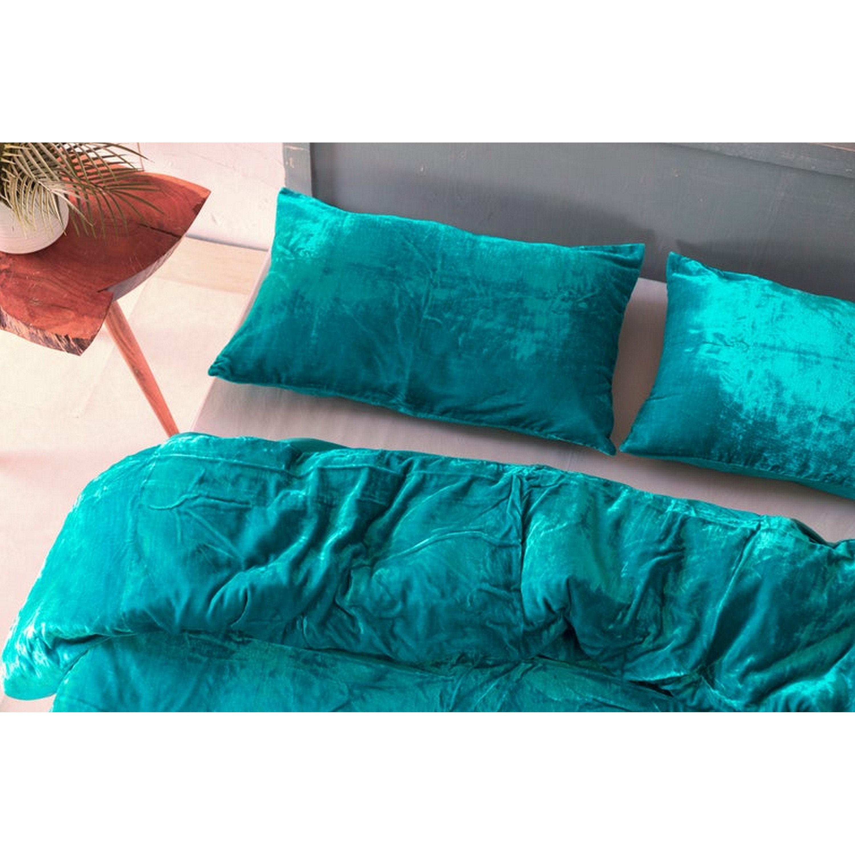 Turquoise blue Velvet Duvet Cover Ultra Luxe 3 Piece set Etsy