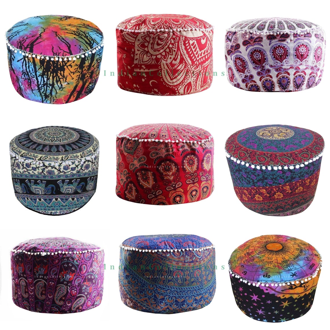 Mandala Runde Sitzauflage Osmanische Möbel Aufbewahrung | Etsy