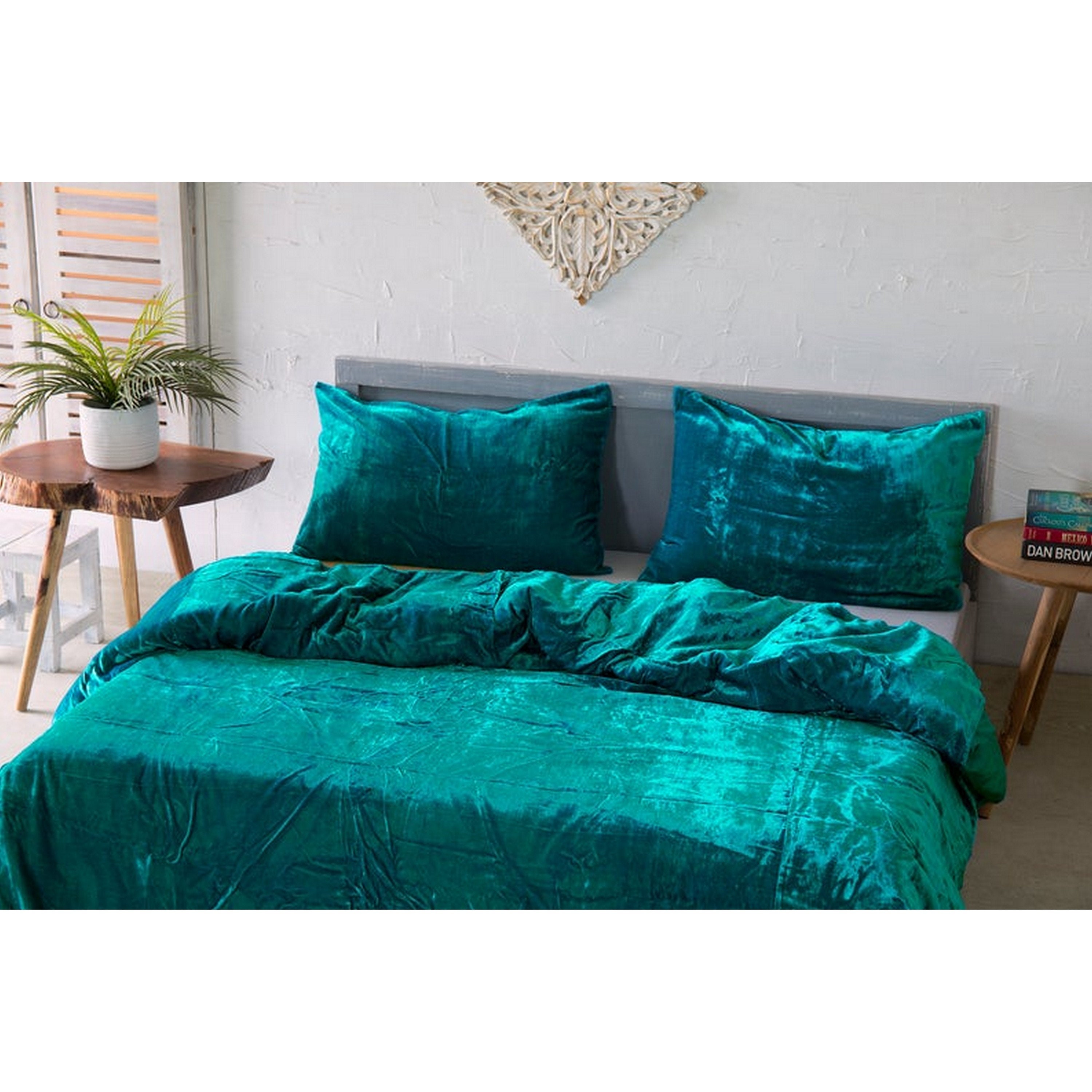 Turquoise blue Velvet Duvet Cover Ultra Luxe 3 Piece set Etsy