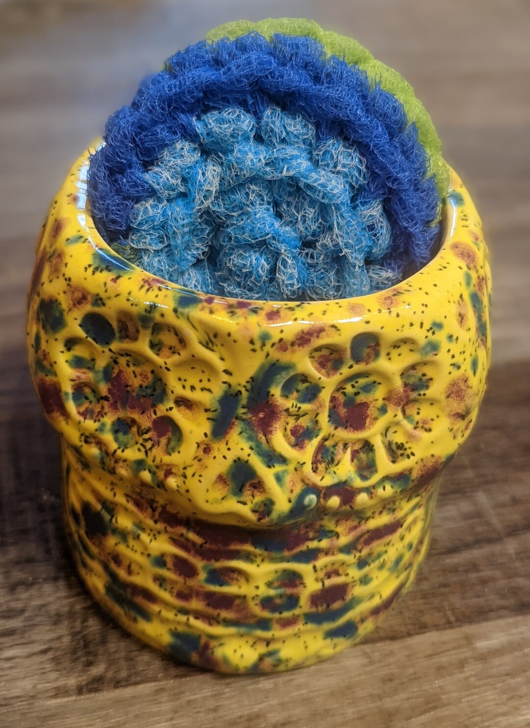 Skull Scrubby Holder With Double Thickness Homemade Scrubby Etsy