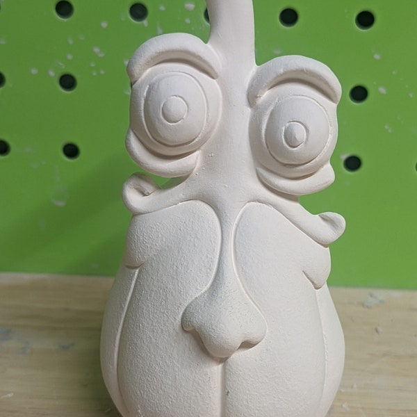 Wacky Pumpkin Ceramic Bisque ready to paint
