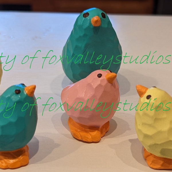 Hand Painted Ceramic Easter Chicks small