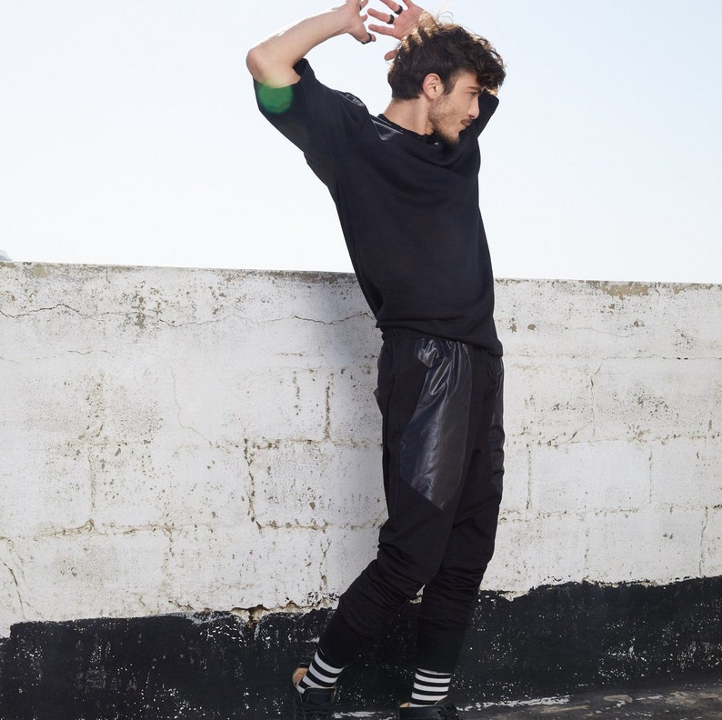 black tech cargo pants