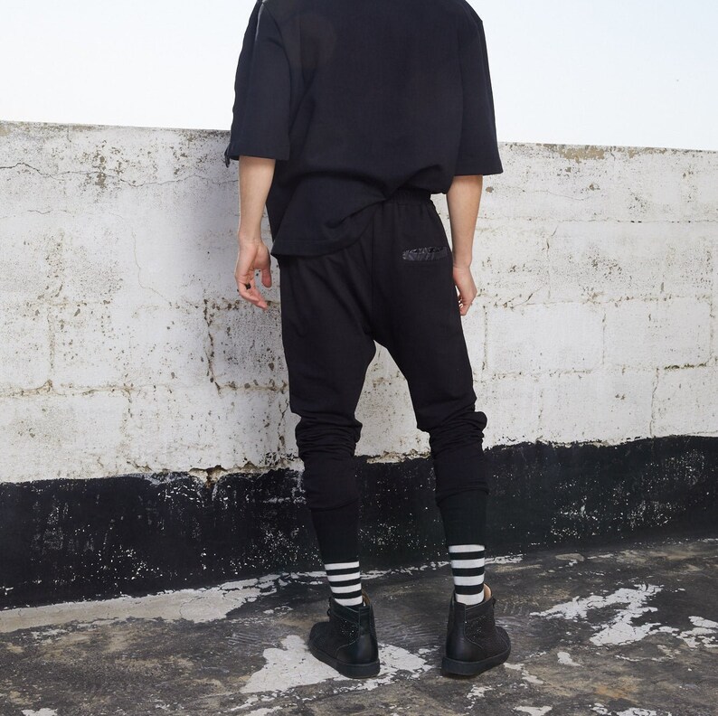 black tech cargo pants