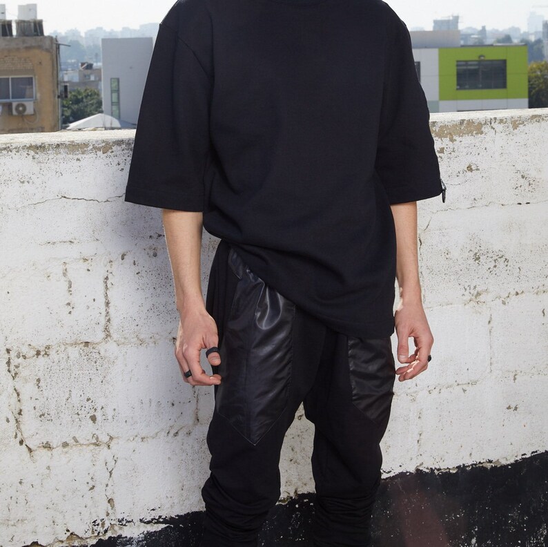 black tech cargo pants