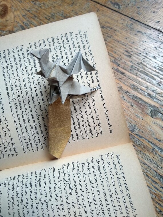 Origami Lesezeichen Drachen Und Kranich