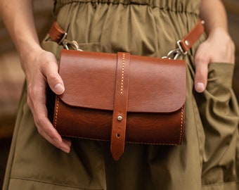 Lederen converteerbare fanny packs en schoudertas, minimalistische damesriemtas en crossbody tas, heuptas, avondclutch.