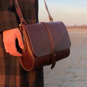 Leather crossbody bag for women Brown leather crossbody purse Small crossbody bag Shoulder bag Cross body Handbag