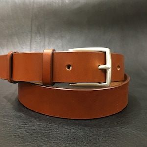 Genuine leather belt 1,18 wide 3 cm. Leather belt for women and men. image 1