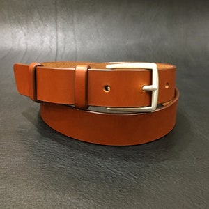 Genuine leather belt 1,18 wide 3 cm. Leather belt for women and men. image 7